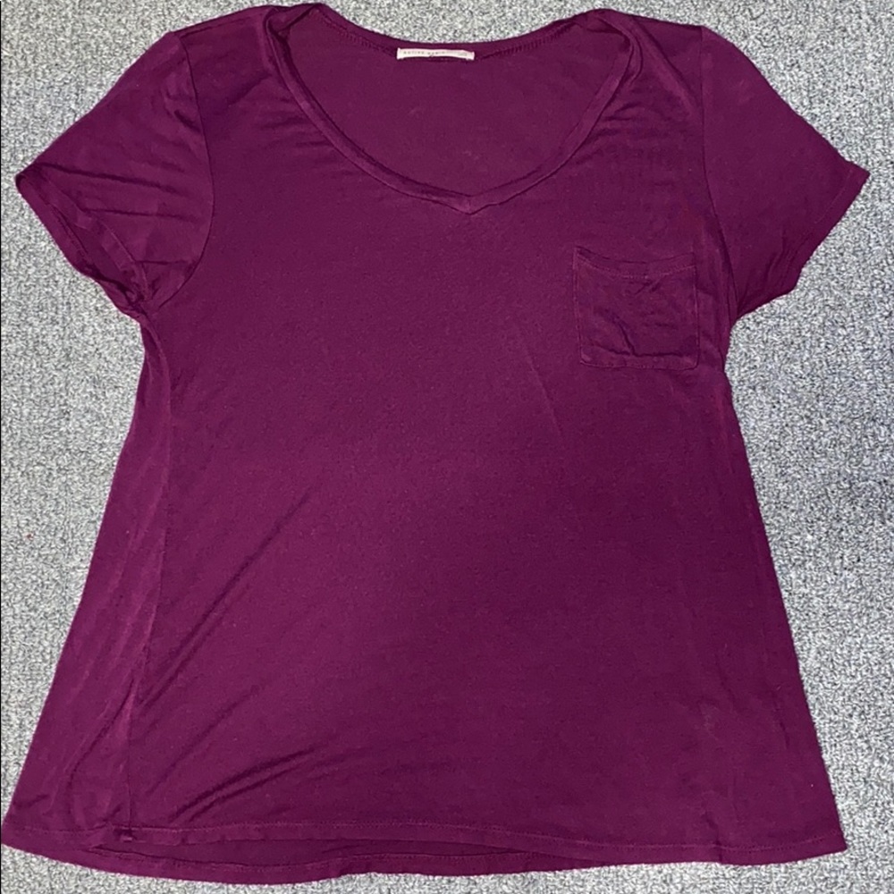 Purple v-neck